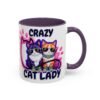 Personalized Mug, Crazy Cat Lady Accent Coffee Mug , Cute Sunglasses Cats
