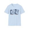 Winter Design T-Shirt, T-Shirt With College-Style Letter Print, Embroidered Effect.
