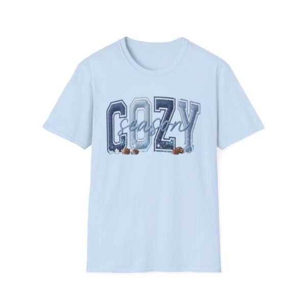 Winter Design T-Shirt, T-Shirt With College-Style Letter Print, Embroidered Effect.