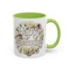 Valentine Mug , Happy Valentine Floral AccentMug, Colorful Coffee Mugs (11/15oz)