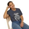 Unisex Retro T-Shirt Go Vegan, Featuring a Large Design, Eye-Catching Message, Embroidered Thread Effect.