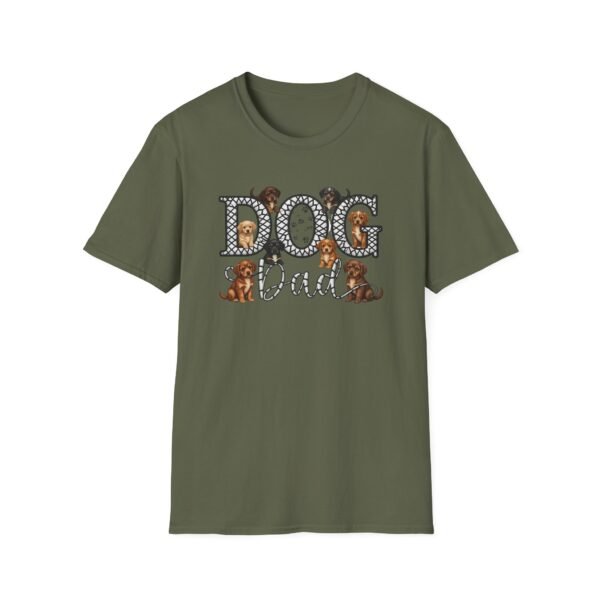 Dog Dad T-Shirt, Cute Paw Print & Puppy Graphic Tee, This soft, Embroidery Style Effect