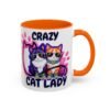 Personalized Mug, Crazy Cat Lady Accent Coffee Mug , Cute Sunglasses Cats