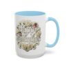 Valentine Mug , Happy Valentine Floral AccentMug, Colorful Coffee Mugs (11/15oz)