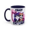 Personalized Mug, Crazy Cat Lady Accent Coffee Mug , Cute Sunglasses Cats