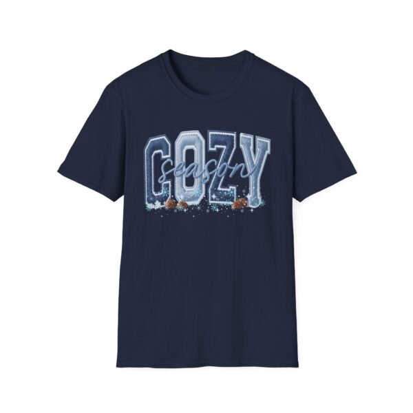 Winter Design T-Shirt, T-Shirt With College-Style Letter Print, Embroidered Effect.