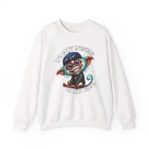 Unisex Crewneck Sweatshirt, Cute Cartoon Monkey Graphic