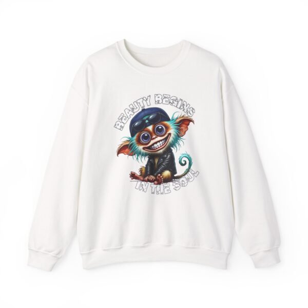Unisex Crewneck Sweatshirt, Cute Cartoon Monkey Graphic