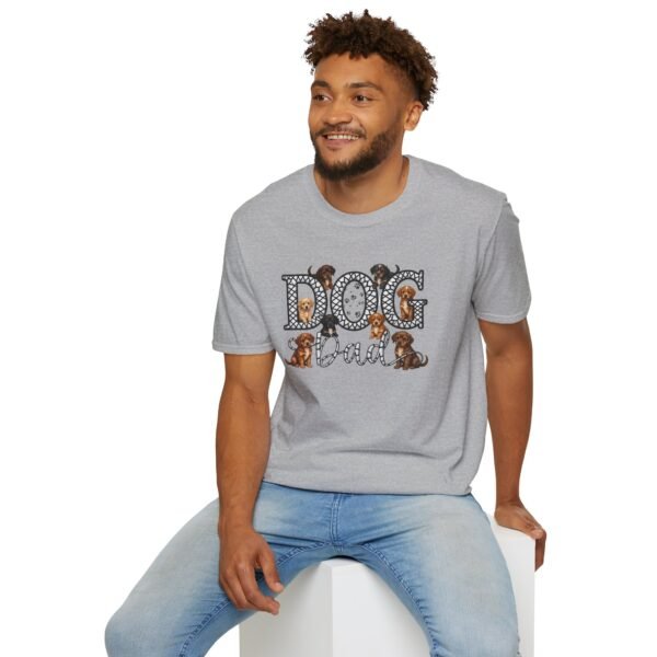 Dog Dad T-Shirt, Cute Paw Print & Puppy Graphic Tee, This soft, Embroidery Style Effect