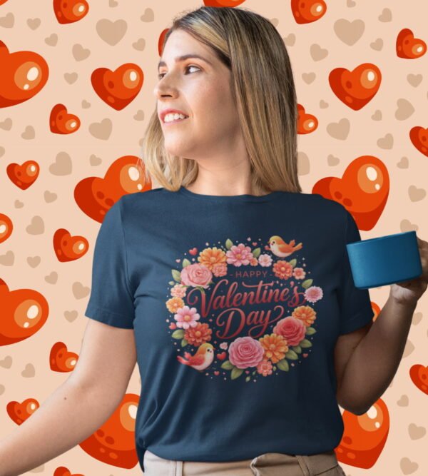 Valentine’s Day Floral Heart T-Shirt Valentine’s Day Floral Heart T-Shirt