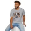 Dog Dad T-Shirt, Cute Puppy Graphic Tee for Dog Lovers, Embroidery Style Effect