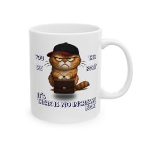 The Mug With The Attitude That The Boss Doesn't Like,  Funny Grumpy Cat Ceramic Mug, Cute Sarcastic Coffee Cup, Design On Both Sides
