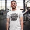 I Love Gym Gothic T-Shirt, Black Thorny Typography Fitness I Love Gym Gothic T-Shirt, Black Thorny Typography Fitness