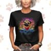 Pug Reading T-Shirt, Read. Sit. Stay Cute Book-Loving Dog Tee, Crochet Style Effect