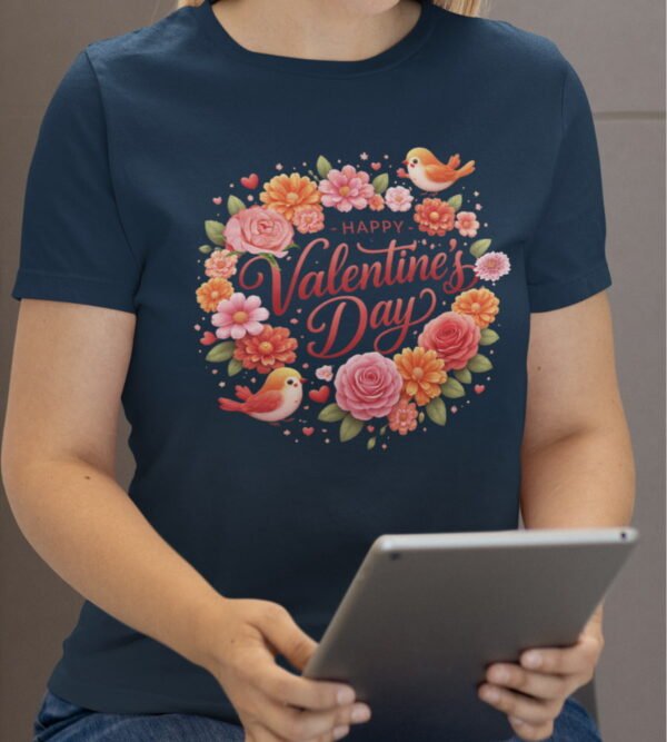 Valentine’s Day Floral Heart T-Shirt Valentine’s Day Floral Heart T-Shirt