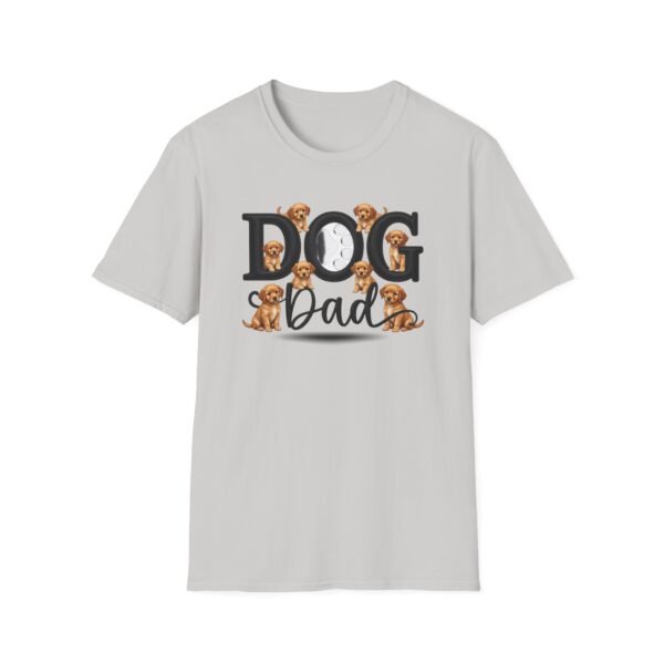 Dog Dad T-Shirt, Cute Puppy Graphic Tee for Dog Lovers, Embroidery Style Effect