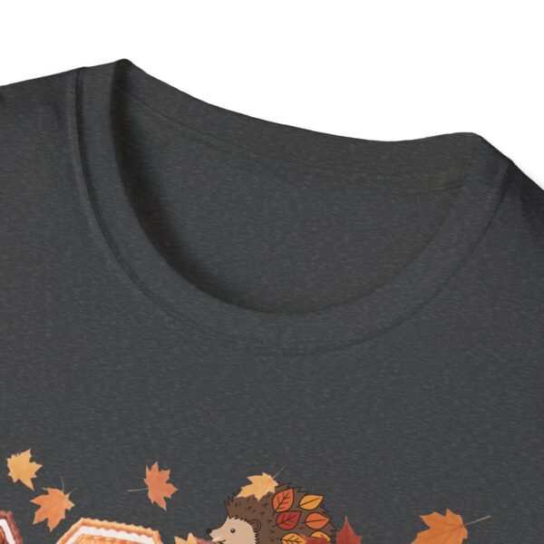 Cozy Season Women's T-Shirt,  Fall Leaves Autumn Graphic Tee, Embroidery Style Effect