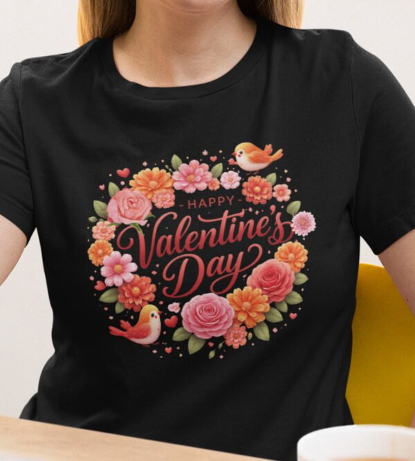 Valentine’s Day Floral Heart T-Shirt Valentine’s Day Floral Heart T-Shirt