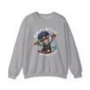 Unisex Crewneck Sweatshirt, Cute Cartoon Monkey Graphic