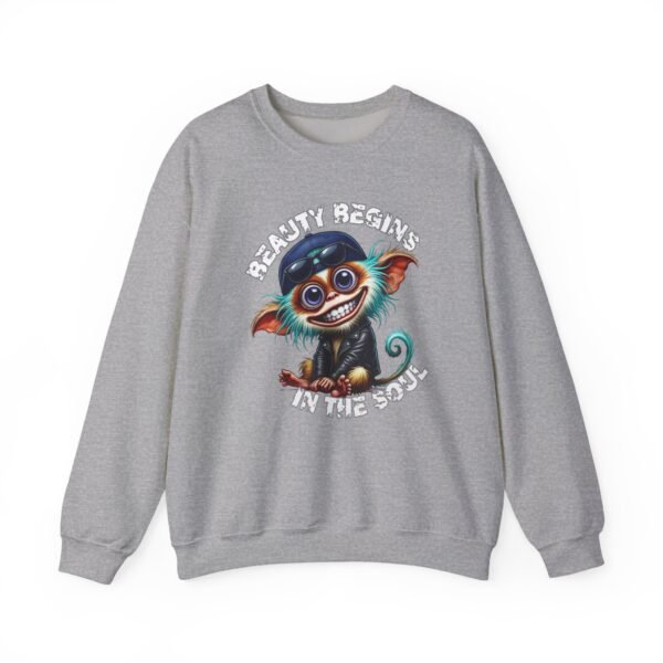 Unisex Crewneck Sweatshirt, Cute Cartoon Monkey Graphic