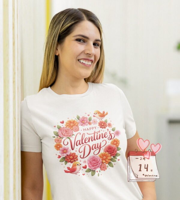 Valentine’s Day Floral Heart T-Shirt Valentine’s Day Floral Heart T-Shirt