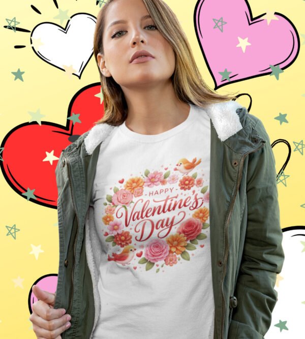 Valentine’s Day Floral Heart T-Shirt Valentine’s Day Floral Heart T-Shirt