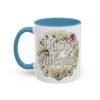 Valentine Mug , Happy Valentine Floral AccentMug, Colorful Coffee Mugs (11/15oz)