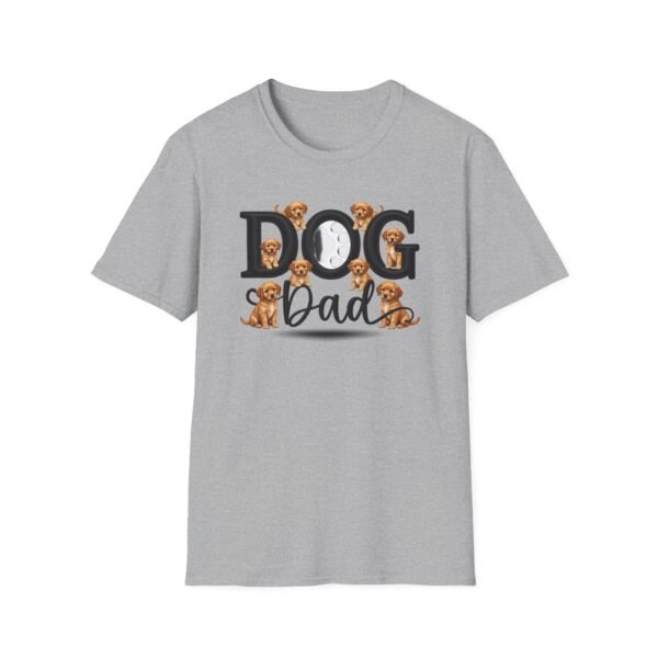 Dog Dad T-Shirt, Cute Puppy Graphic Tee for Dog Lovers, Embroidery Style Effect