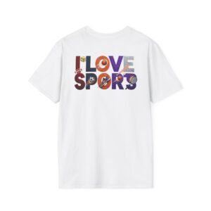2848039137268395604_2048.jpeg I Love Sports T-Shirt, Bold Embroidery-Style Graphic Tee for True Sports Lovers, Men's Tee