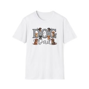Dog Dad T-Shirt, Cute Paw Print & Puppy Graphic Tee, This soft, Embroidery Style Effect