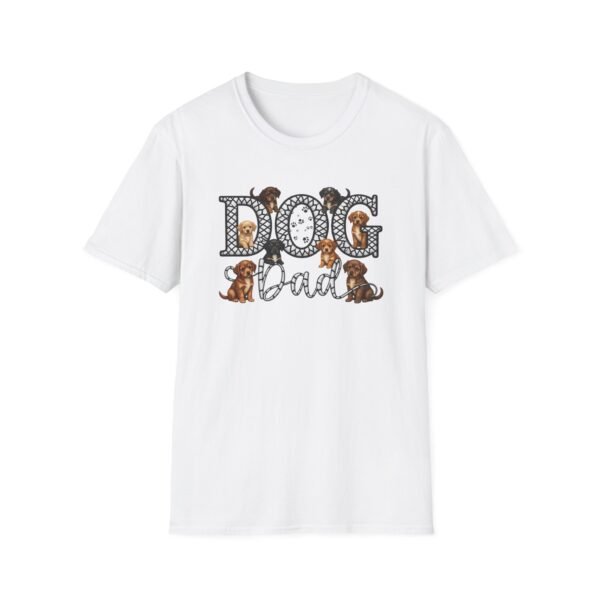 Dog Dad T-Shirt, Cute Paw Print & Puppy Graphic Tee, This soft, Embroidery Style Effect