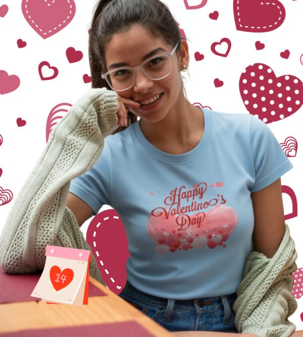 Happy Valentine’s Day Heart Graphic Tee Happy Valentine’s Day Heart Graphic Tee
