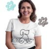 Dog Mom T-Shirt, Script Line Art Puppy Tee for Dog Lovers