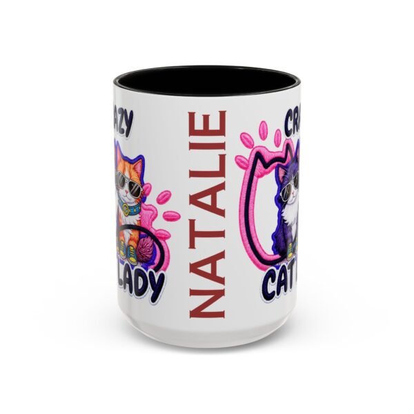 Personalized Mug, Crazy Cat Lady Accent Coffee Mug , Cute Sunglasses Cats