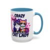 Personalized Mug, Crazy Cat Lady Accent Coffee Mug , Cute Sunglasses Cats