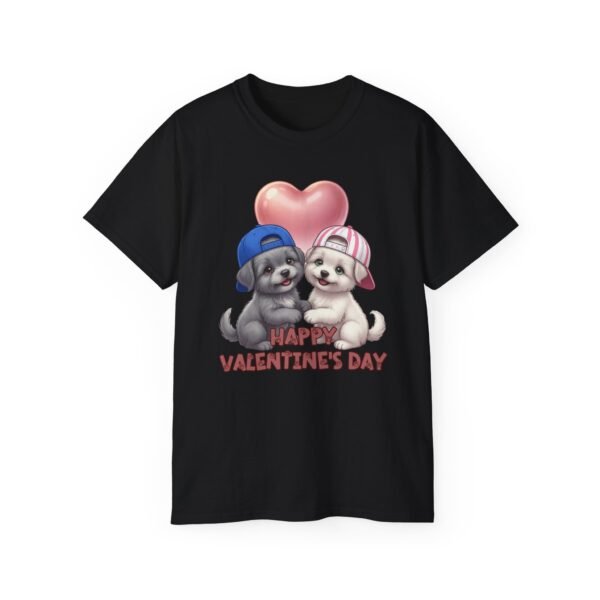 Valentine's Day Puppies T-Shirt , Happy Valentine's Day Cute Puppy Couple Tee, Women's Tee