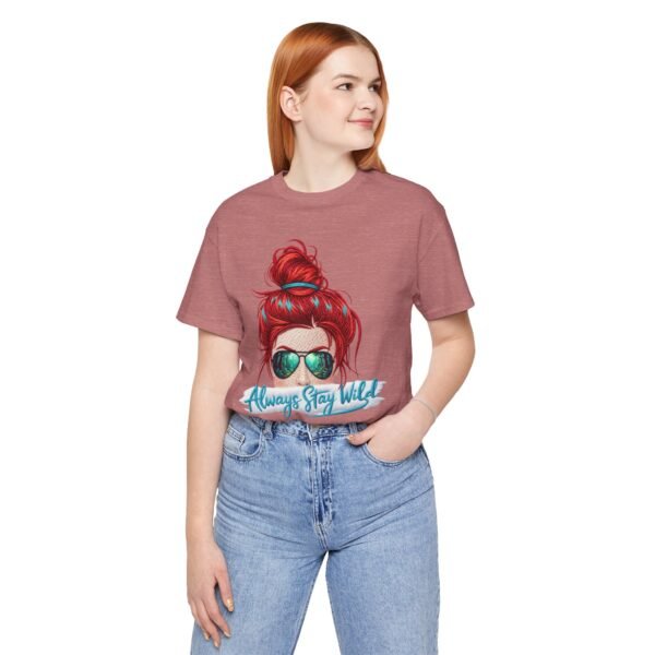 Always Stay Wild Women’s Tee, Lightweight Effect 3D Embroidery Style Shirt | Coastal Vibe Fashion, Casual Summer Wear, Personalized Beach Style, Shop Now
