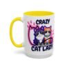 Personalized Mug, Crazy Cat Lady Accent Coffee Mug , Cute Sunglasses Cats