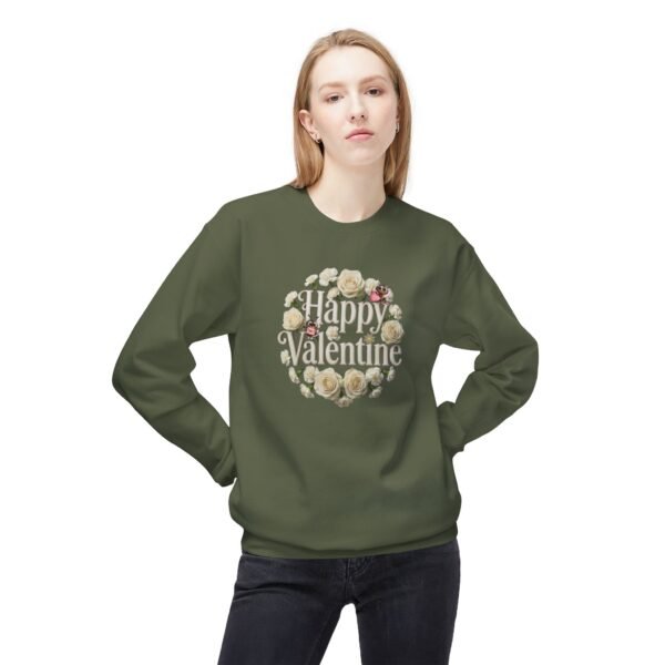 Elegant Valentine’s Day Floral Crewneck Sweatshirt, Timeless Comfort & Subtle Romance, Women T-Shirt