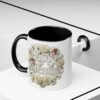 Valentine Mug , Happy Valentine Floral AccentMug, Colorful Coffee Mugs (11/15oz)