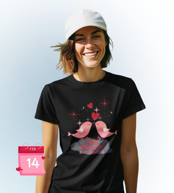 Valentine’s Day Love Birds Tee, Women’s Tee