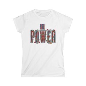 Floral Graphic Women's Tee,  Retro Statement Shirt, Embroidery Style Effect