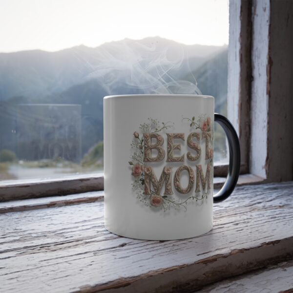 Color Changing Floral 'Best Mom' Mug, 11oz Color-Morphing Mug