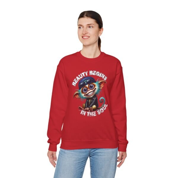 Unisex Crewneck Sweatshirt, Cute Cartoon Monkey Graphic