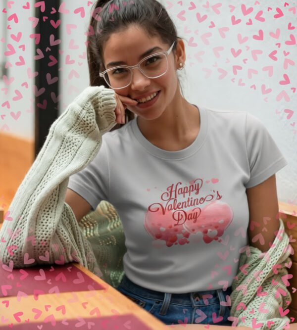 Happy Valentine’s Day Heart Graphic Tee Happy Valentine’s Day Heart Graphic Tee