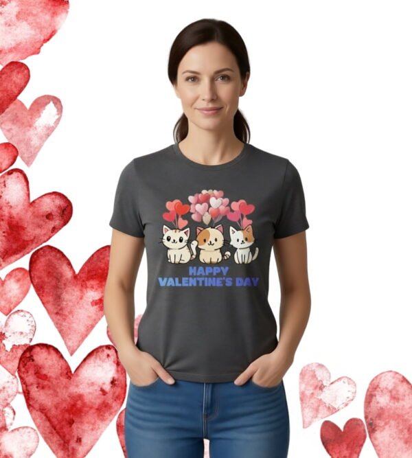 Purr-fectly in Love, Cute Kittens Valentine Tee, Women’s Shirt