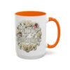 Valentine Mug , Happy Valentine Floral AccentMug, Colorful Coffee Mugs (11/15oz)