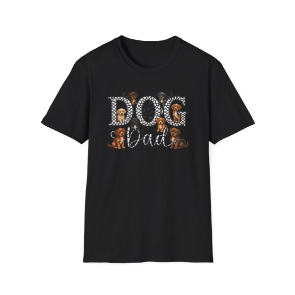 Dog Dad T-Shirt, Cute Paw Print & Puppy Graphic Tee, This soft, Embroidery Style Effect