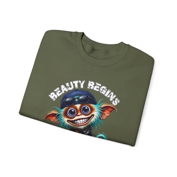 Unisex Crewneck Sweatshirt, Cute Cartoon Monkey Graphic
