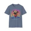 Pug Reading T-Shirt, Read. Sit. Stay Cute Book-Loving Dog Tee, Crochet Style Effect